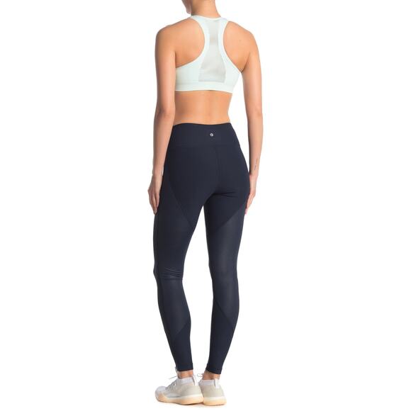 90 Degree by Reflex Prove Them Wrong Colorblock Leggings Navy Small New - Picture 2 of 5